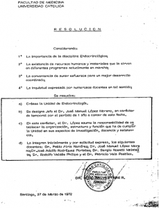 Acta de creación del Departamento de Endocrinología